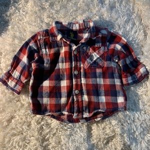 US POLO ASSOCIATION PLAID BUTTON DOWN SHIRT RED, WHITE & BLUE